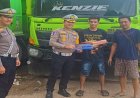 Satgas Preemtif Ops Zebra Polda Jambi Ceking Segi Tiga Pengaman Truk Barang